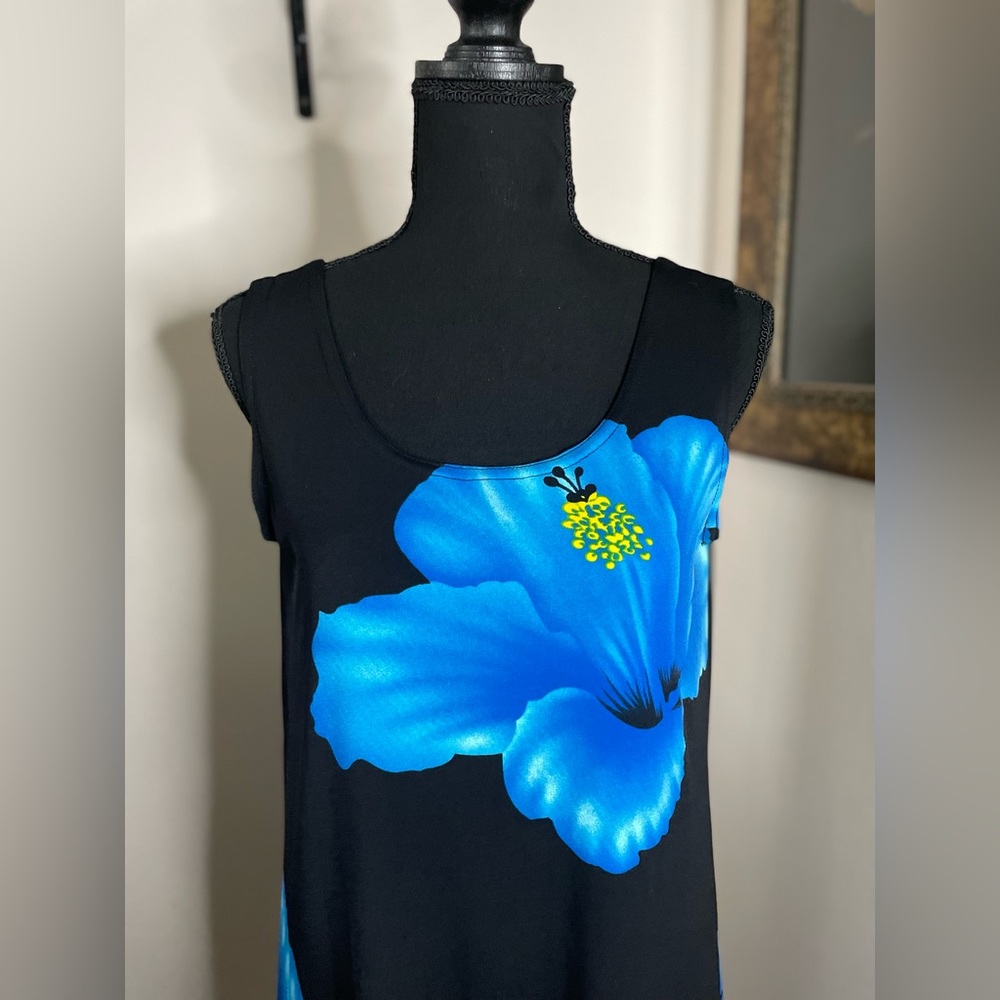 Black and blue dress